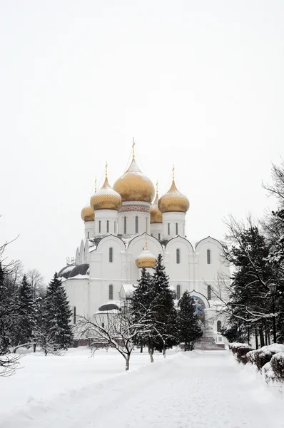 Nézd meg téli orosz ortodox egyház — Stock Fotó