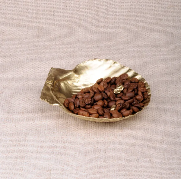 Kaffebönor Golden Bowl — Stockfoto