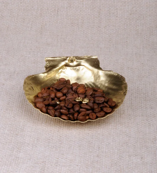 Kaffebönor Golden Bowl — Stockfoto