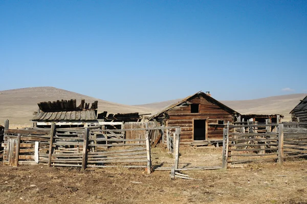 Old Wooden Houses Nature Landscape — Stock Photo, Image