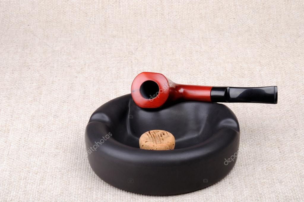 Accessories for smoking. Pipe and ceramic Ashtray