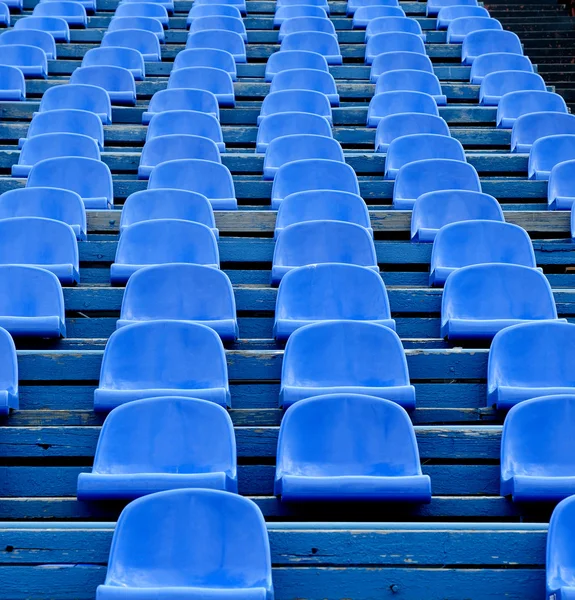 view of blue stadium chairs