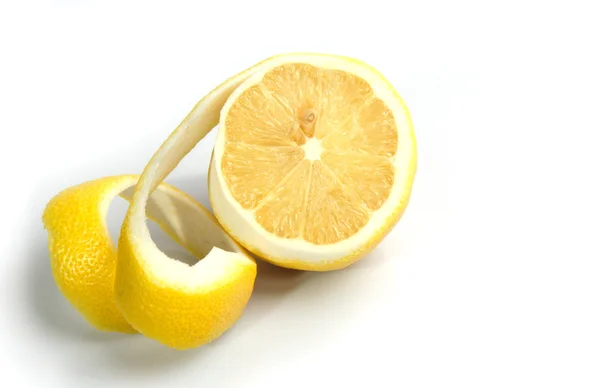 Лимон Білому Фоні — стокове фото