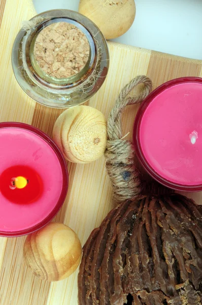 Spa Aromatherapie Samenstelling Geïsoleerd — Stockfoto