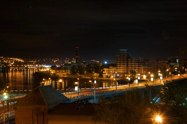 Cidade noturna vista — Fotografia de Stock