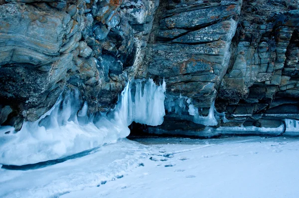 Lago de inverno Baikal — Fotografia de Stock
