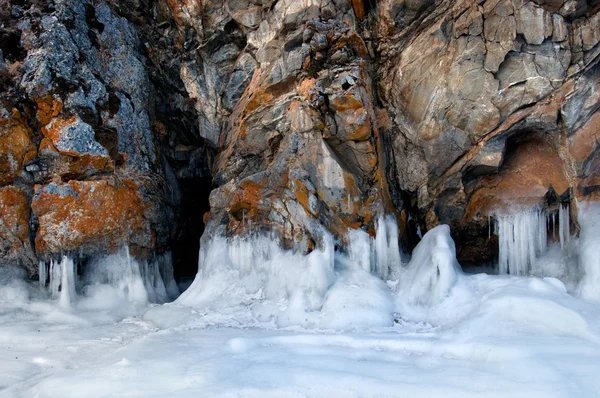 Зимнее озеро Байкал — стоковое фото