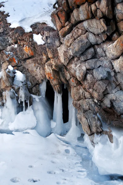 Lago de inverno Baikal — Fotografia de Stock