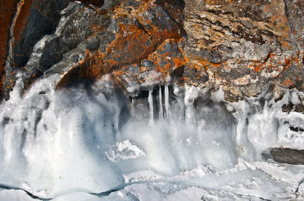 Lago de inverno Baikal — Fotografia de Stock