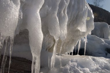 Buzullar eriyor. küresel ısınma. Fotoğrafı tonlama kullanılan.