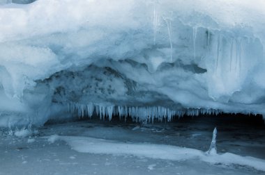 Buzullar eriyor. küresel ısınma. Fotoğrafı tonlama kullanılan.