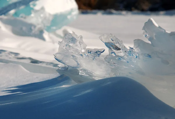 Gelo na superfície do Lago Baikal . — Fotografia de Stock