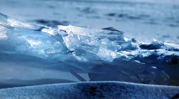 Gelo na superfície do Lago Baikal . — Fotografia de Stock
