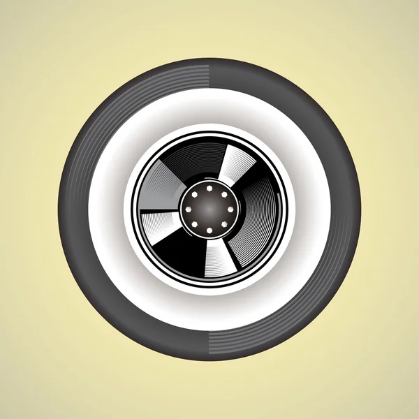 Vintage wheel — Stock Vector