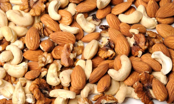 Nut mix. Almond, walnut and cashew — Stock Photo, Image
