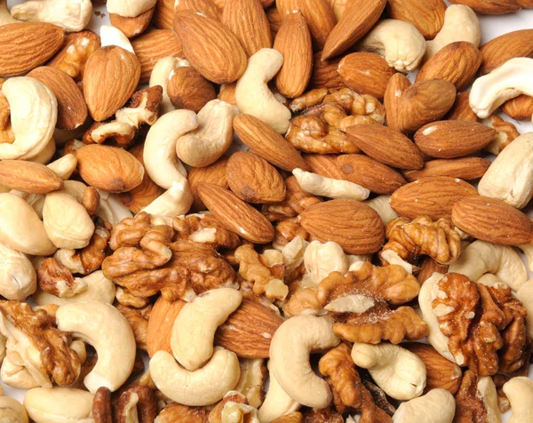 Nut mix. Almond, walnut and cashew — Stock Photo, Image