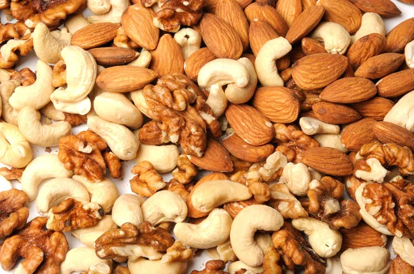 Nut mix. Almond, walnut and cashew — Stock Photo, Image