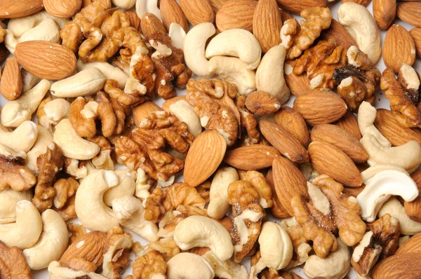 Nut mix. Almond, walnut and cashew — Stock Photo, Image