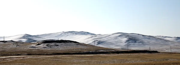 Blue sky over the vast steppes, Olkhon island, Baikal. Used toning of the photo — Stock Photo, Image