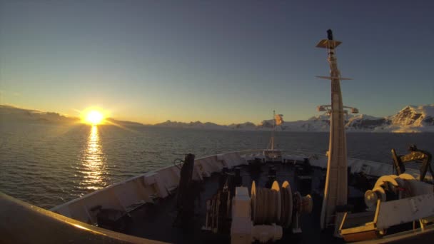 Antártica de un barco — Vídeo de stock