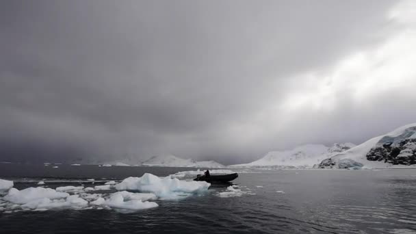 Mountain view in Antarctica — Stock Video