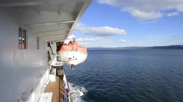 Beagle channel  leaving the port — Stock Video