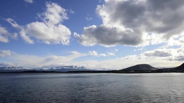 Beagle channel  leaving the port — Stock Video