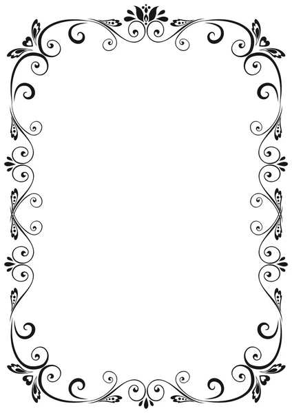 Floral vector frame — Stockvector