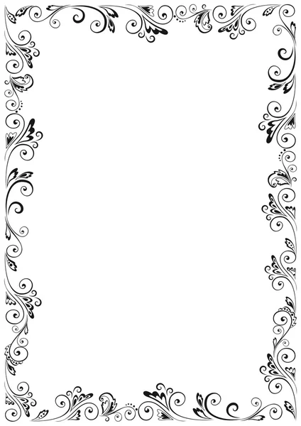 Floral vector frame — Stockvector