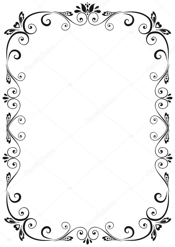 Floral vector frame