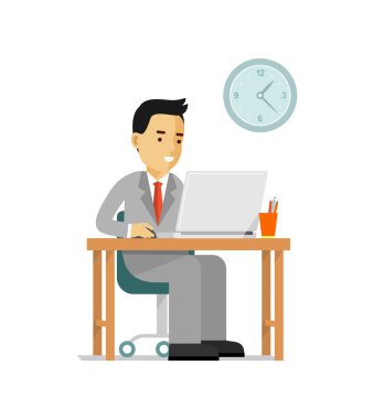 Office bilgisayar internet iş kavramı