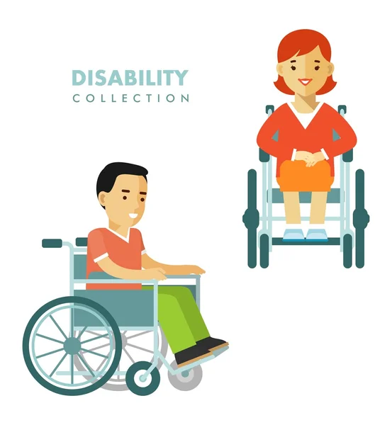 Disability person concept — Stock Vector