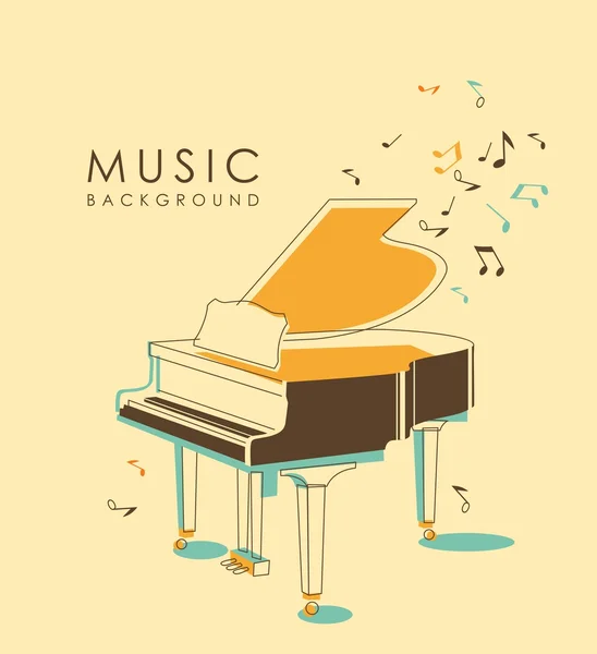 Fond musical vintage — Image vectorielle