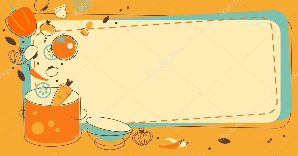 Food kitchen background in doodle retro style Stock Vector Image by  ©evellean #58672505