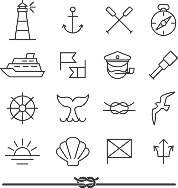 Морские иконы — стоковый вектор