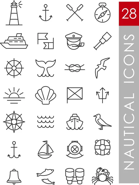 Nautical icons — Stock Vector