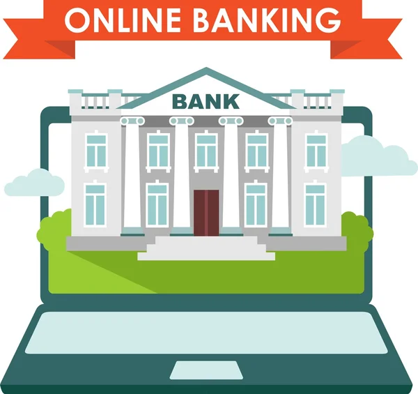 Concepto de banca online — Vector de stock