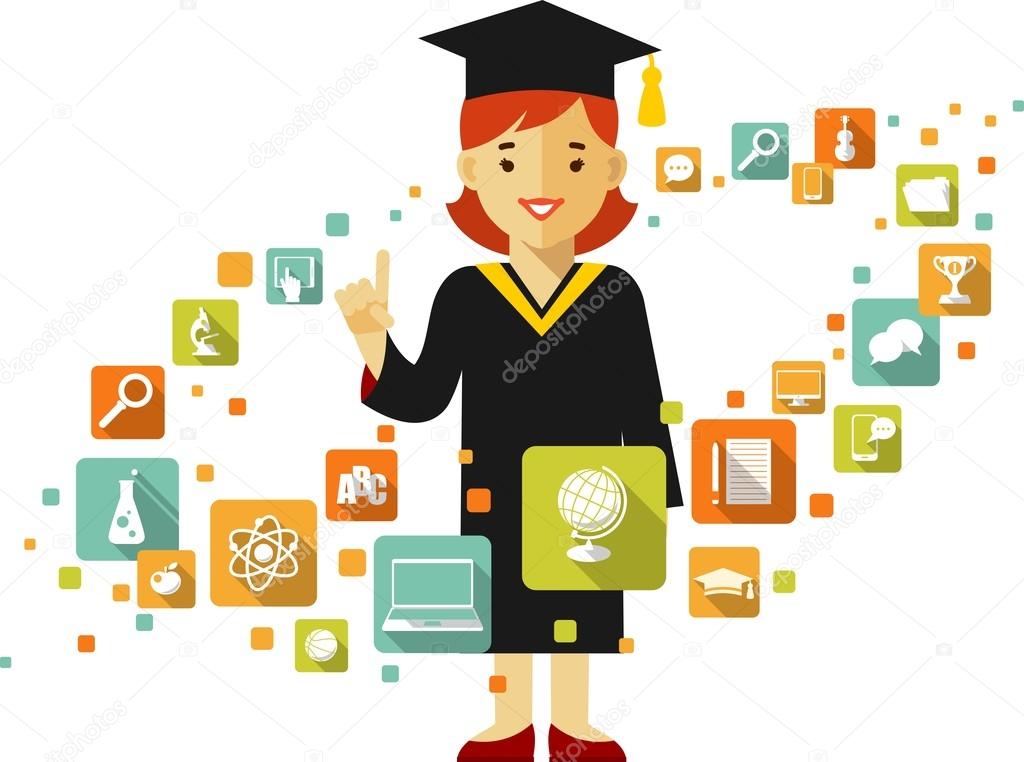 Graduates concept with people and education icons