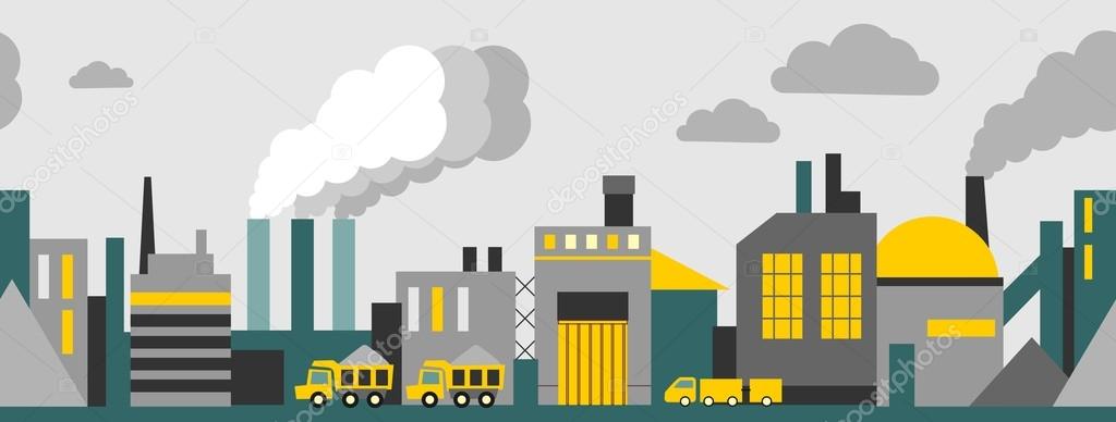 Industrial panoramic seamless background