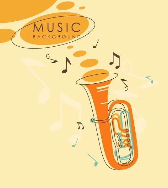 Fondo musical abstracto vintage — Vector de stock