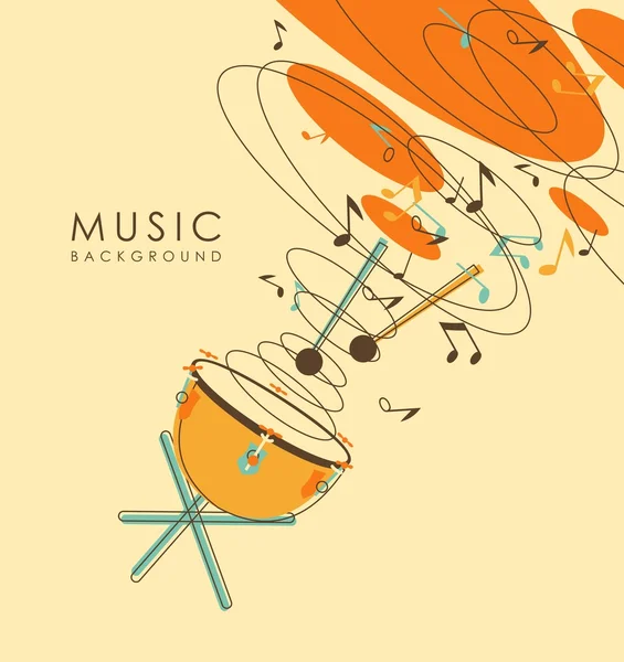 Fondo musical abstracto vintage — Vector de stock