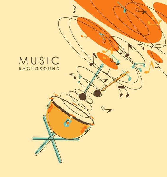 Vintage abstract musical background