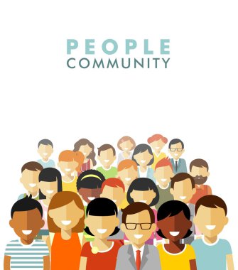 Modern çok kültürlü toplum kavramı kişi düz stil ile