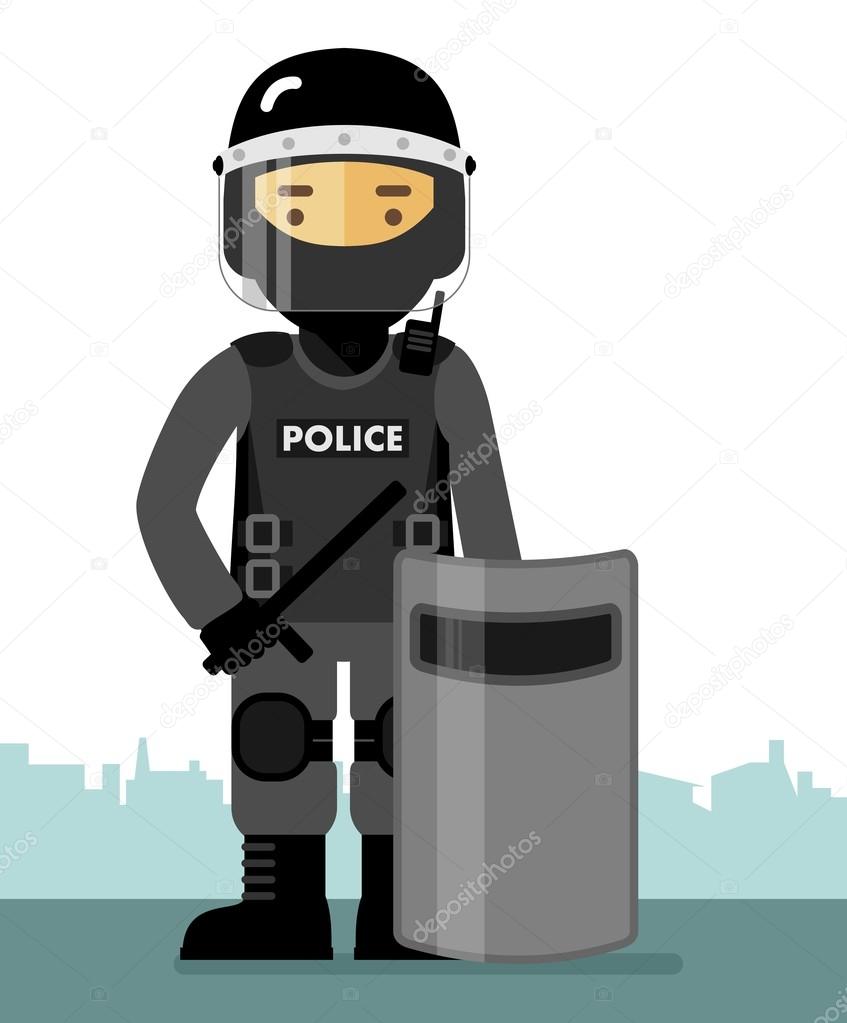 Офицер Полиции В Форме Векторное Изображение ©evellean 95404554