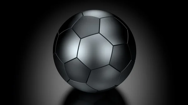 Bola de futebol em iluminação chave baixa — Fotografia de Stock