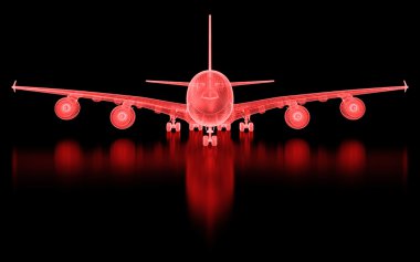 Commercial Aircraft Mesh clipart