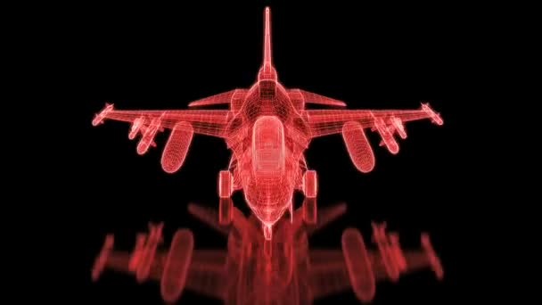 ジェット戦闘機航空機メッシュ — ストック動画