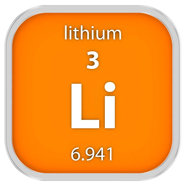 Materiální znak lithium — Stock fotografie