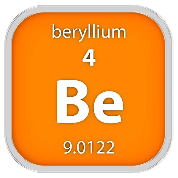 Beryllium materiële teken — Stockfoto