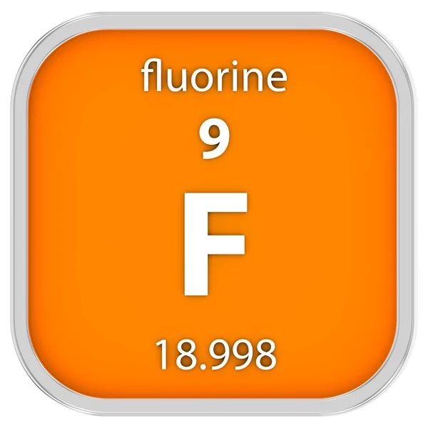 Materiální znak fluor — Stock fotografie